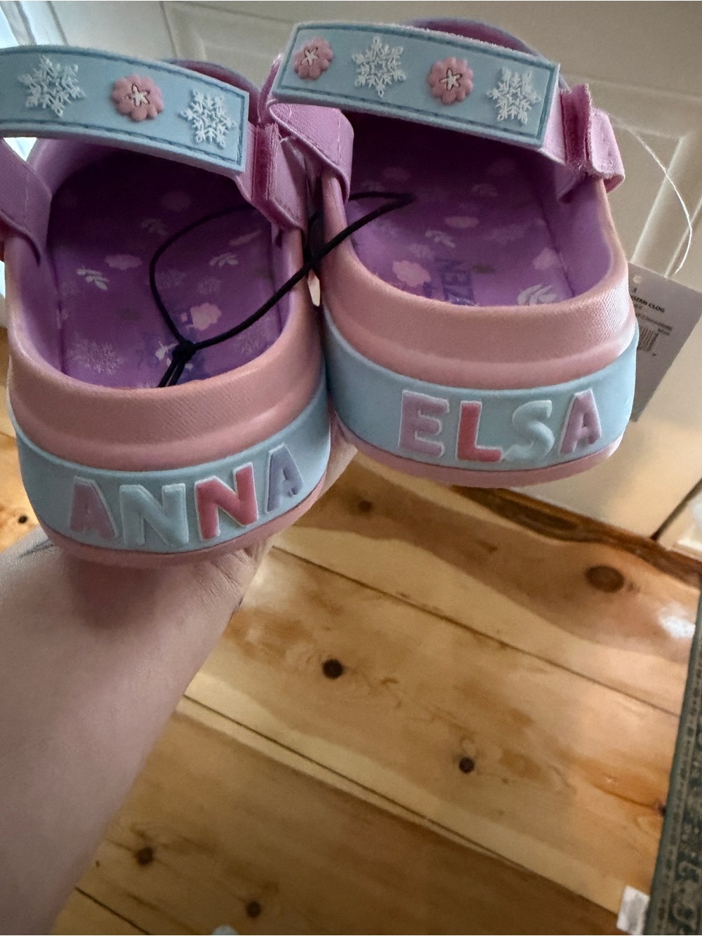Kids Anna & Elsa Pink and Lavender Clog Sandals